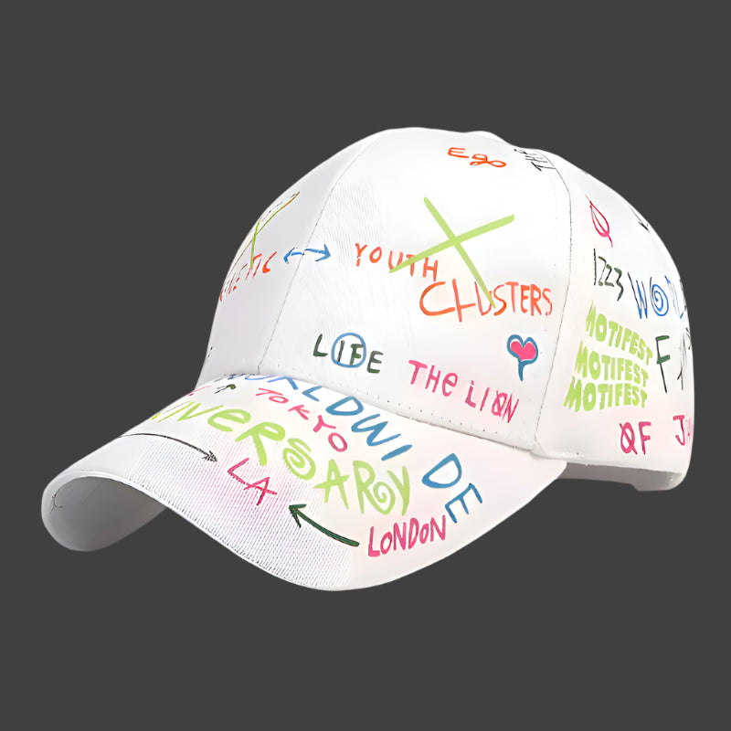 Graffiti Baseball Cap – Hip Hop Snapback Hat for Summer and Sports