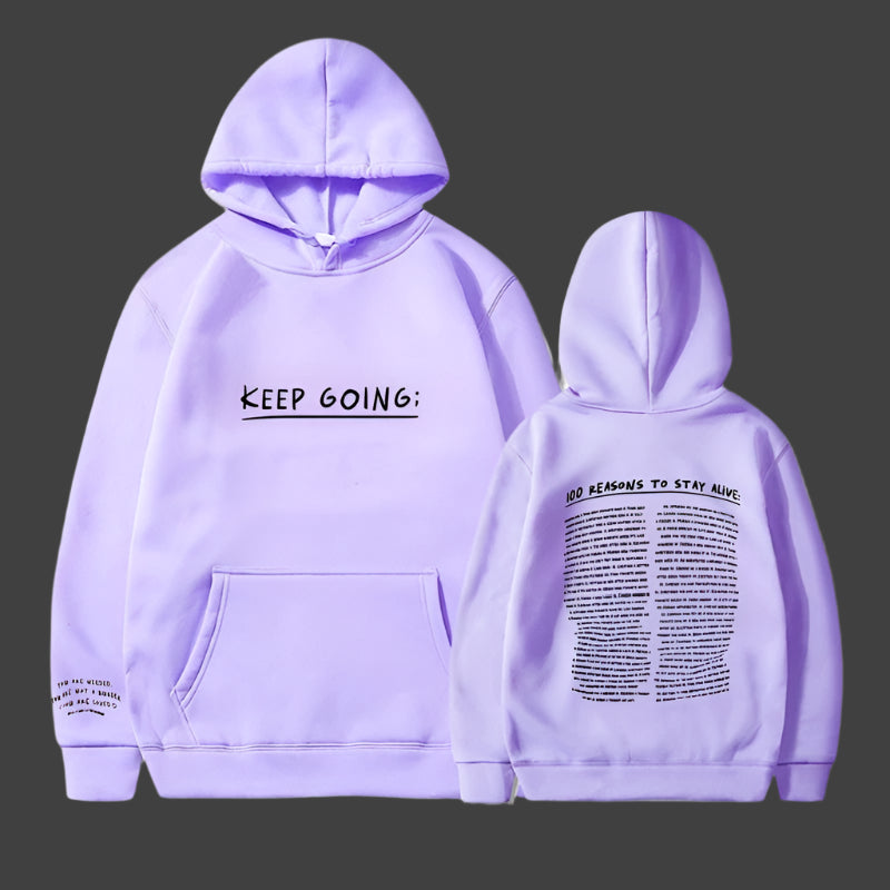 Keep Going Hoodie – Motivational Streetwear for Stylish Comfort