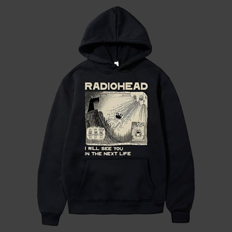 Band Hoodie Unisex Radiohead Oversized Sweatshirt for Casual Wear