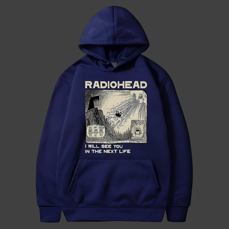 Band Hoodie Unisex Radiohead Oversized Sweatshirt for Casual Wear