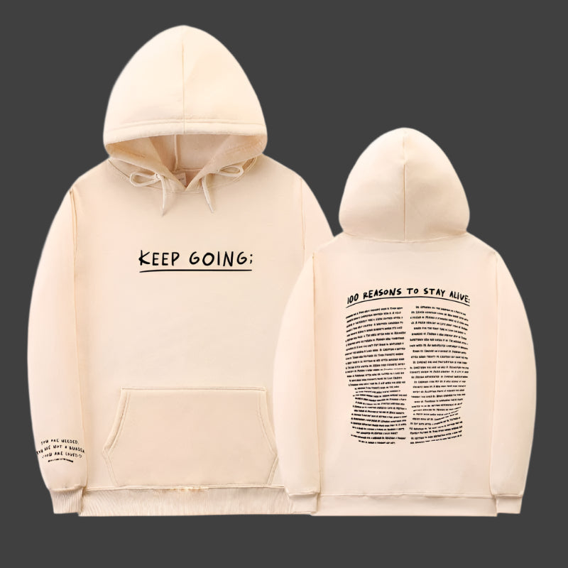 Keep Going Hoodie – Motivational Streetwear for Stylish Comfort
