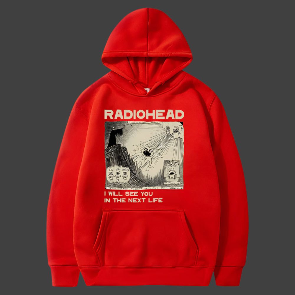 Band Hoodie Unisex Radiohead Oversized Sweatshirt for Casual Wear