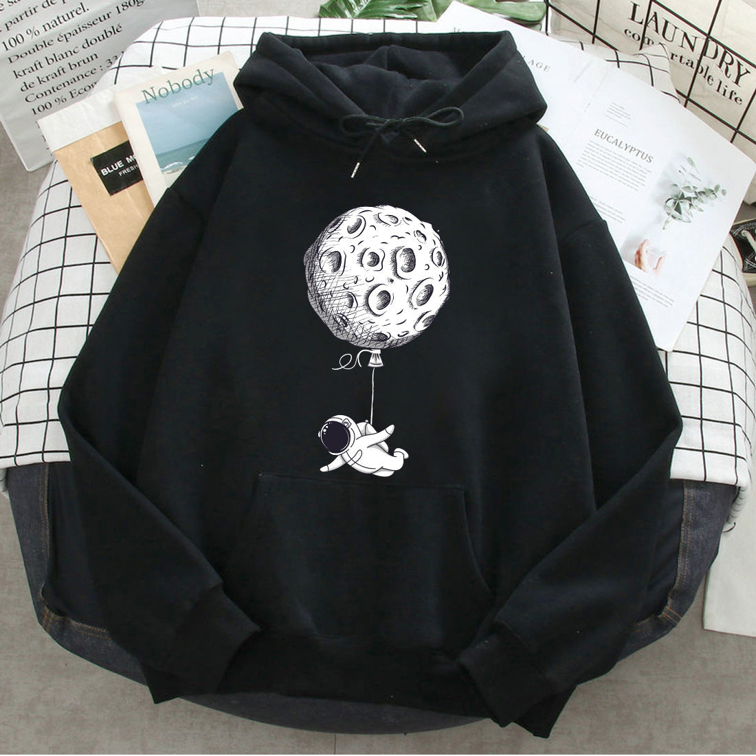 Printed Hoodies Unisex Casual Loose Fit Sweatshirt for Relaxed Style