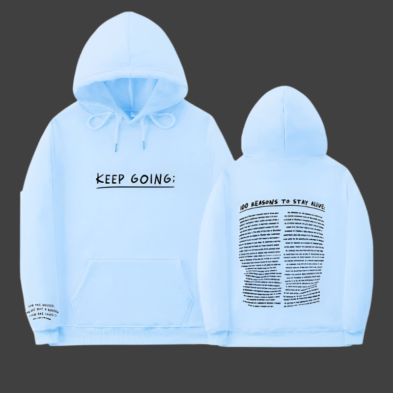 Keep Going Hoodie – Motivational Streetwear for Stylish Comfort