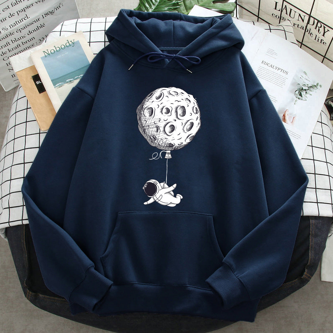 Printed Hoodies Unisex Casual Loose Fit Sweatshirt for Relaxed Style