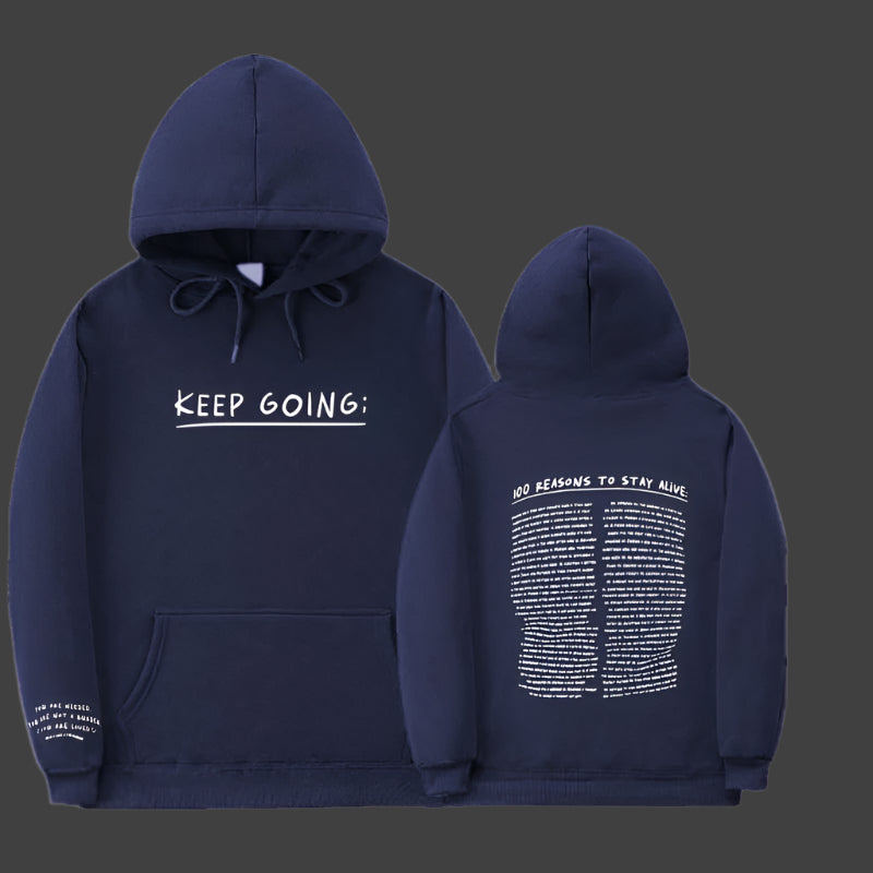 Keep Going Hoodie – Motivational Streetwear for Stylish Comfort