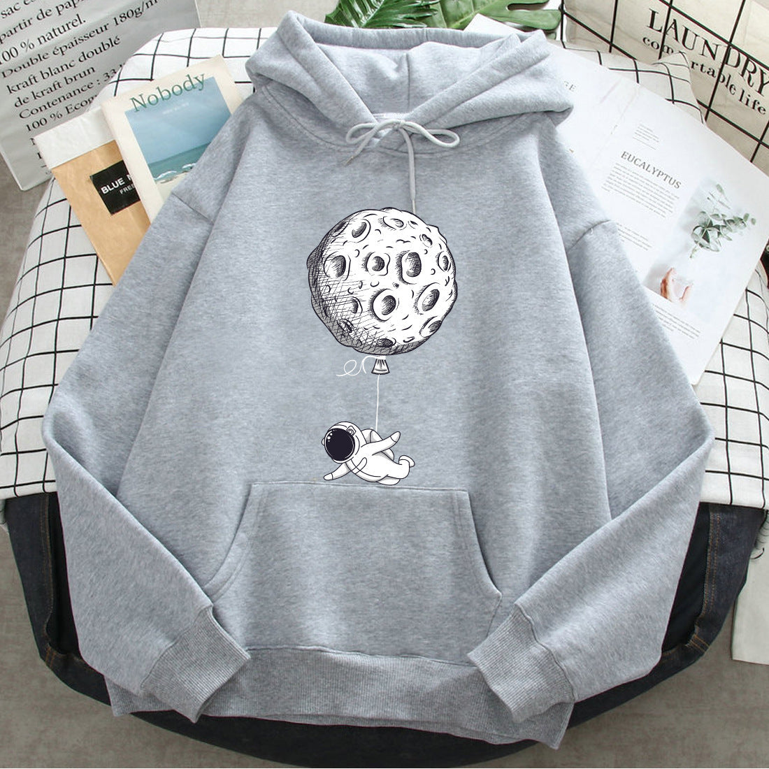 Printed Hoodies Unisex Casual Loose Fit Sweatshirt for Relaxed Style
