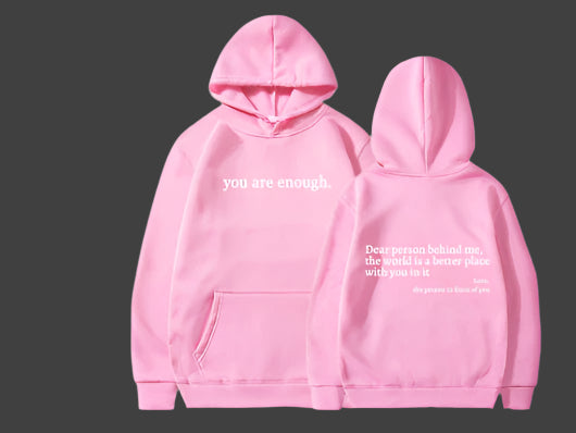 Dear Person Behind Me Hoodie Unisex Plush Letter Printed Sweatshirt