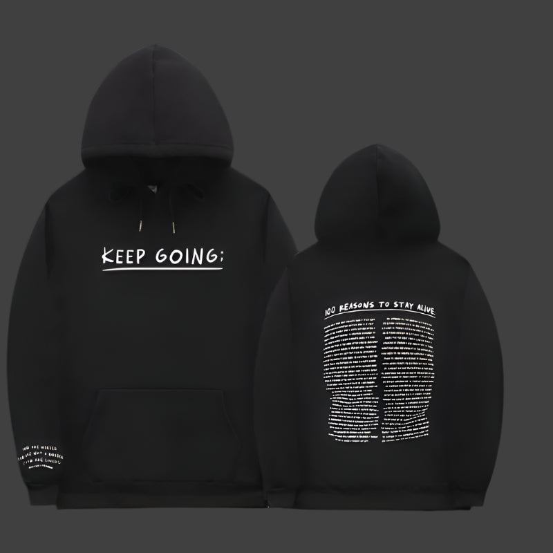 Keep Going Hoodie – Motivational Streetwear for Stylish Comfort