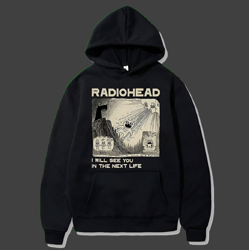 Band Hoodie Unisex Radiohead Oversized Sweatshirt for Casual Wear