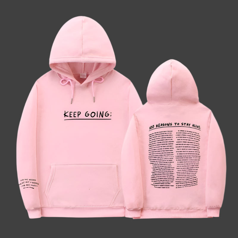 Keep Going Hoodie – Motivational Streetwear for Stylish Comfort