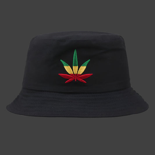 Weed Bucket Hat Trendy Hats with Bold Weed Leaf Design for Streetwear