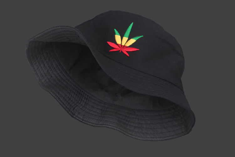 Weed Bucket Hat Trendy Hats with Bold Weed Leaf Design for Streetwear