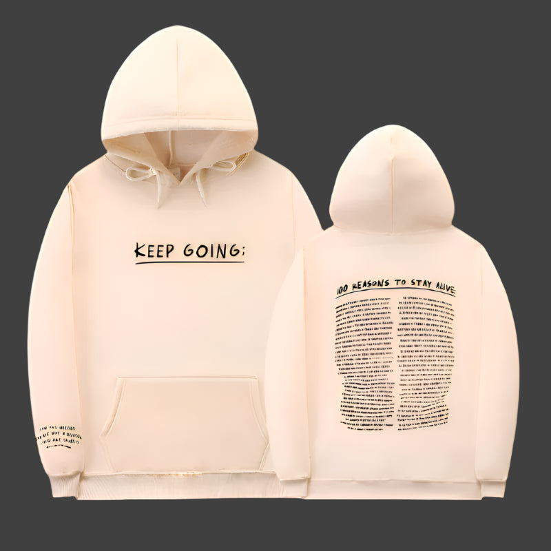 Keep Going Hoodie – Motivational Streetwear for Stylish Comfort