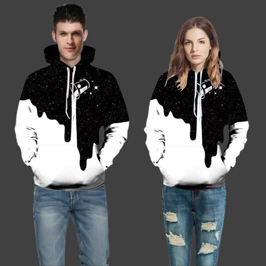 Graphic Hoodie Unisex 3D Print Milk Design Pullover for Casual Wear