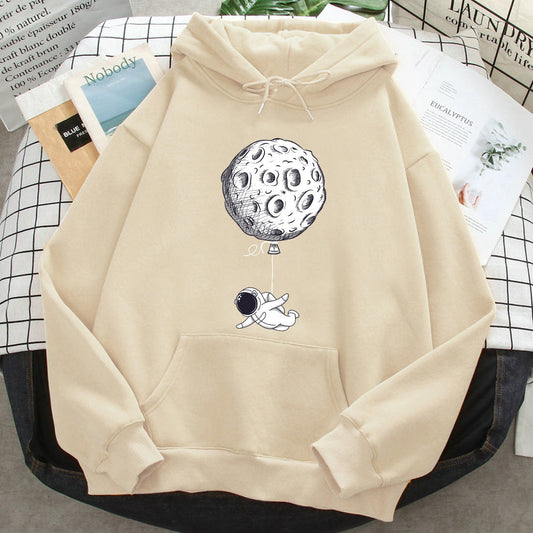Printed Hoodies Unisex Casual Loose Fit Sweatshirt for Relaxed Style