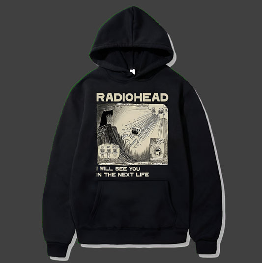 Band Hoodie Unisex Radiohead Oversized Sweatshirt for Casual Wear