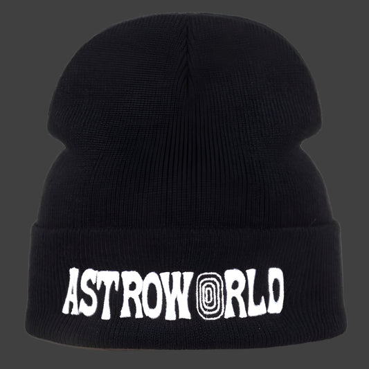 Knitted Beanie Unisex Astroworld Embroidered Warm Stylish Cap